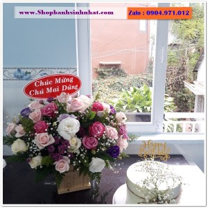 Combo Bánh Kem & Hoa Tươi - MM56